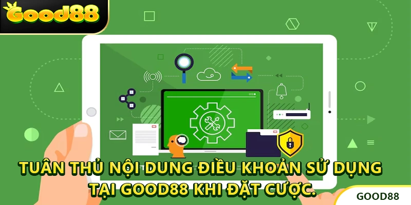 Tuân thủ nội dung Điều khoản sử dụng tại GOOD88 khi đặt cược.